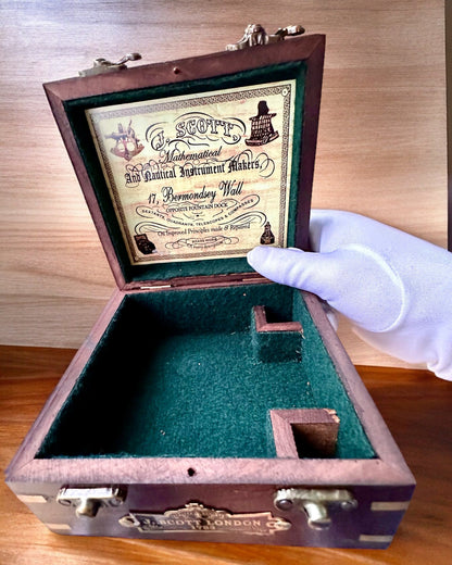 Gran Caja de Madera para Sextante premium "Mariner's Legacy" con Opción de Grabado