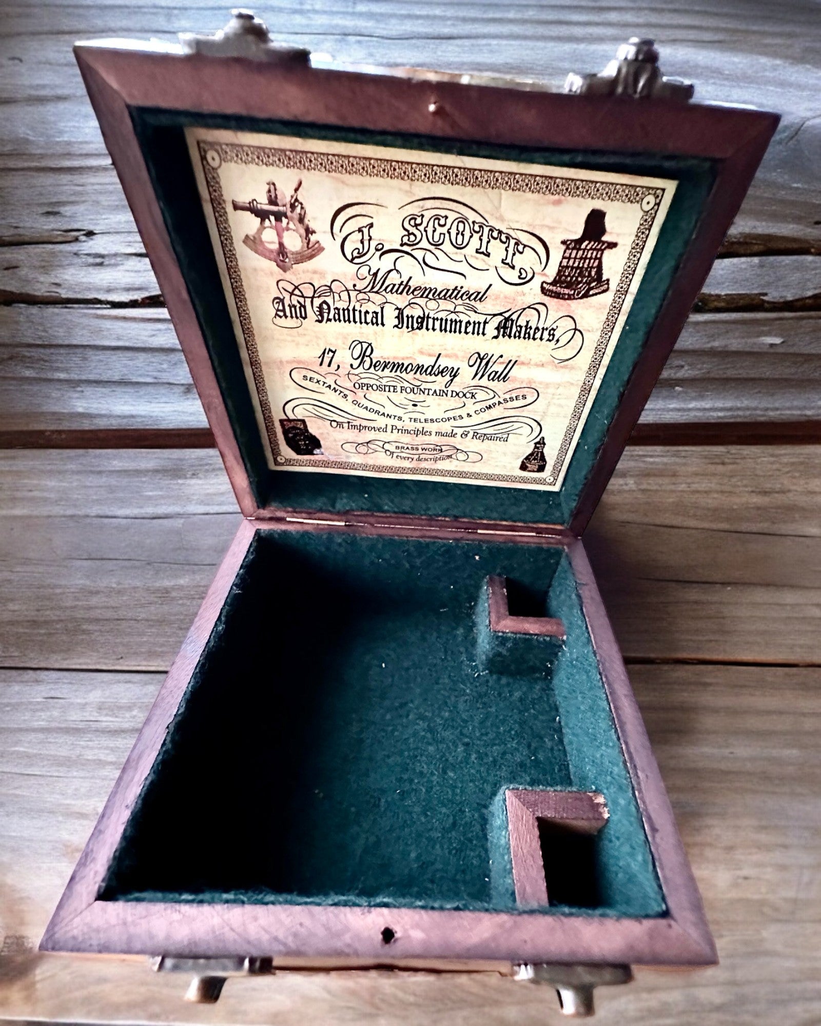 Gran Caja de Madera para Sextante premium "Mariner's Legacy" con Opción de Grabado