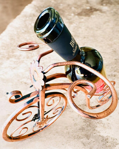 Soporte para Vino "WineCycle" - posibilidad de personalización con grabado para regalo