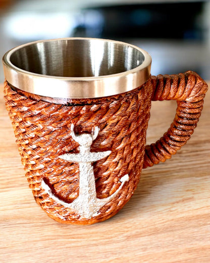 Taza "Tesoro Marino" de Acero Inoxidable, posibilidad de personalización con grabado para regalo