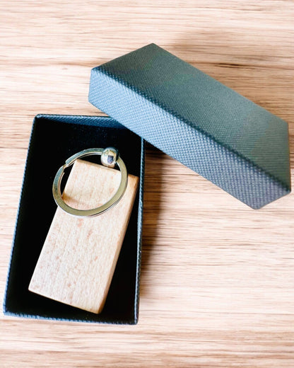 Llavero de Madera para llaves con Posibilidad de Personalización con Grabado – Ideal como Regalo