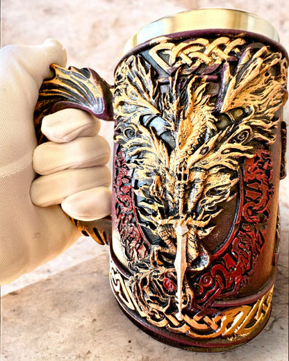 Mug Oscuro del Caballero - 700 ml, posibilidad de personalización con grabado para regalo