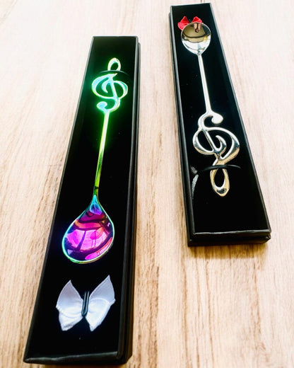 Cucharita Elegante con Clave de Sol – Personalizada para regalo, 2 variantes de color para elegir