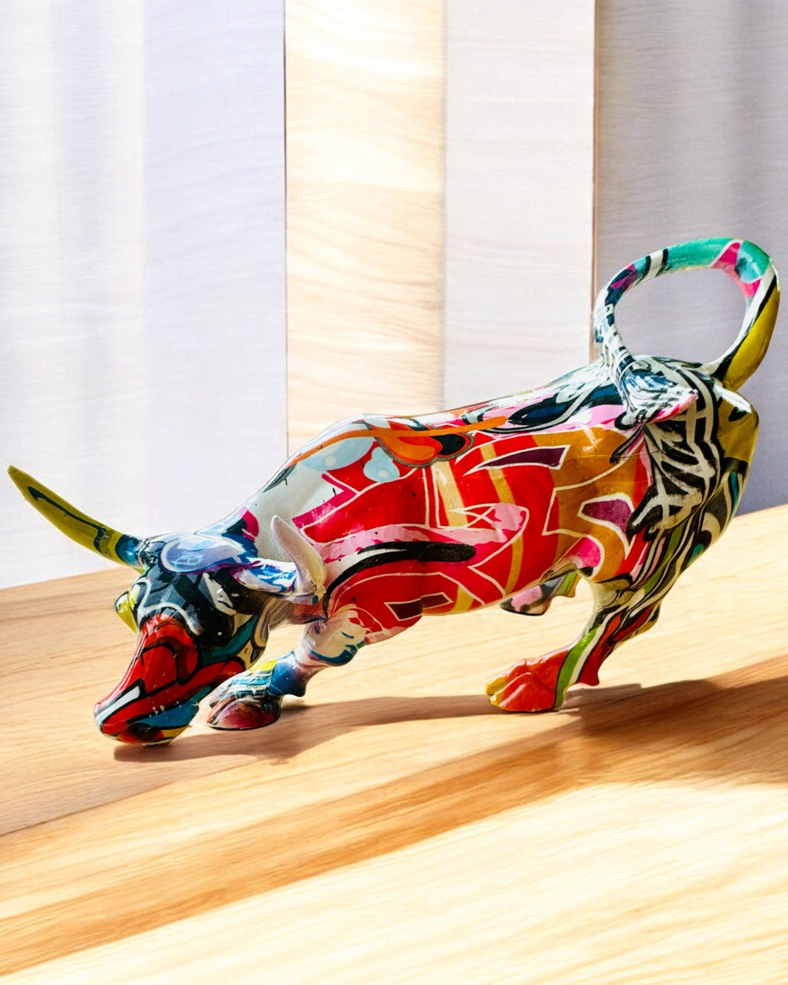 Escultura Toro Decorativo "BullArt" – Arte Único con Opción de Grabado - 4 variantes de color, para regalo personalizado