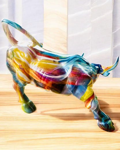 Escultura Toro Decorativo "BullArt" – Arte Único con Opción de Grabado - 4 variantes de color, para regalo personalizado