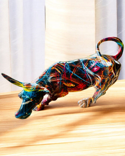 Escultura Toro Decorativo "BullArt" – Arte Único con Opción de Grabado - 4 variantes de color, para regalo personalizado