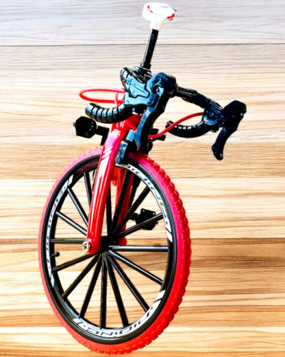 Modelo Miniatura de Metal Bicicleta Roja "SpeedMaster" personalización con grabado para regalo, 2 variantes de color