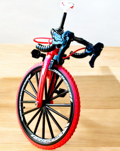 Modelo Miniatura de Metal Bicicleta Roja "SpeedMaster" personalización con grabado para regalo, 2 variantes de color