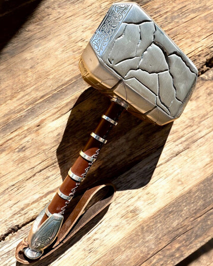 Martillo de Thor "Chief" - Martillo artesanal hecho a mano, personalización con grabado para regalo