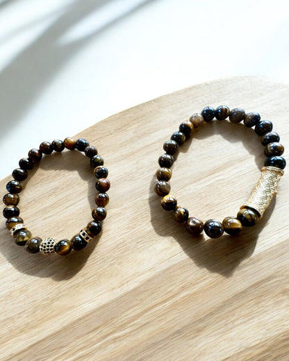 Conjunto de 2 Pulseras "Golden Eye"