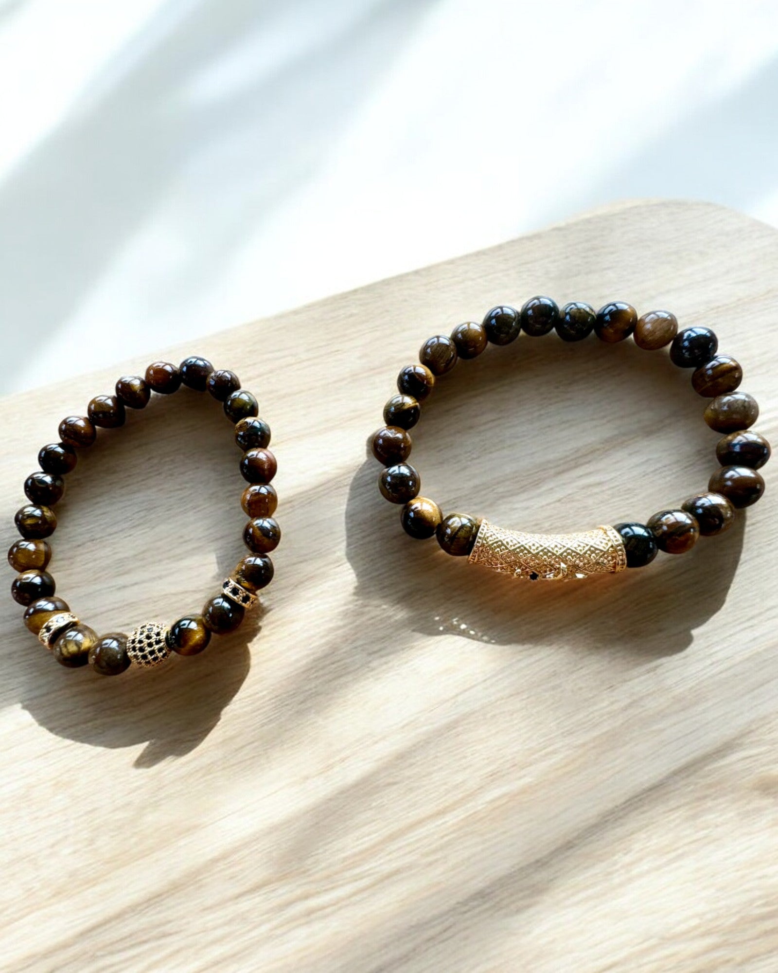 Conjunto de 2 Pulseras "Golden Eye"