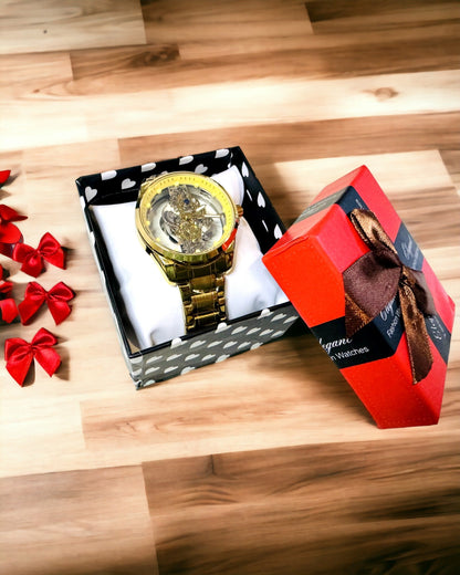 Reloj Deportivo Masculino con Mecanismo de Cuarzo Transparente y Pulsera de Aluminio – Ideal para Regalo. Personalización con grabado.