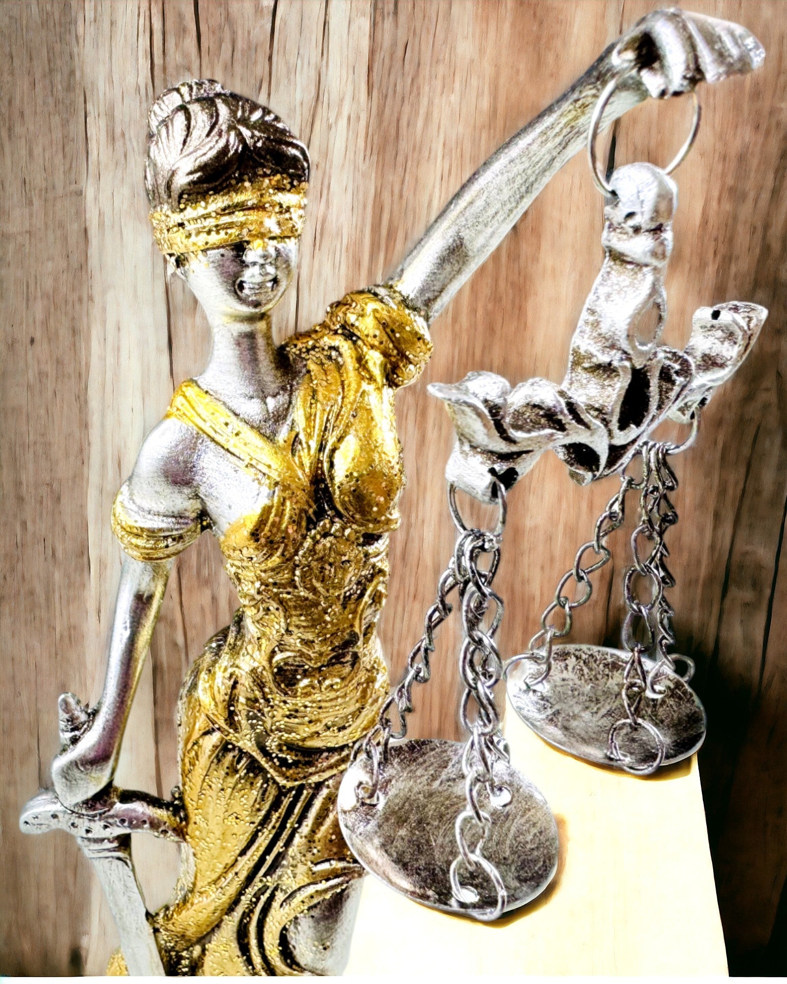 Estatuilla de la Diosa de la Justicia – Decoración Artística para Estante, Artesanía de Resina, personalización con grabado