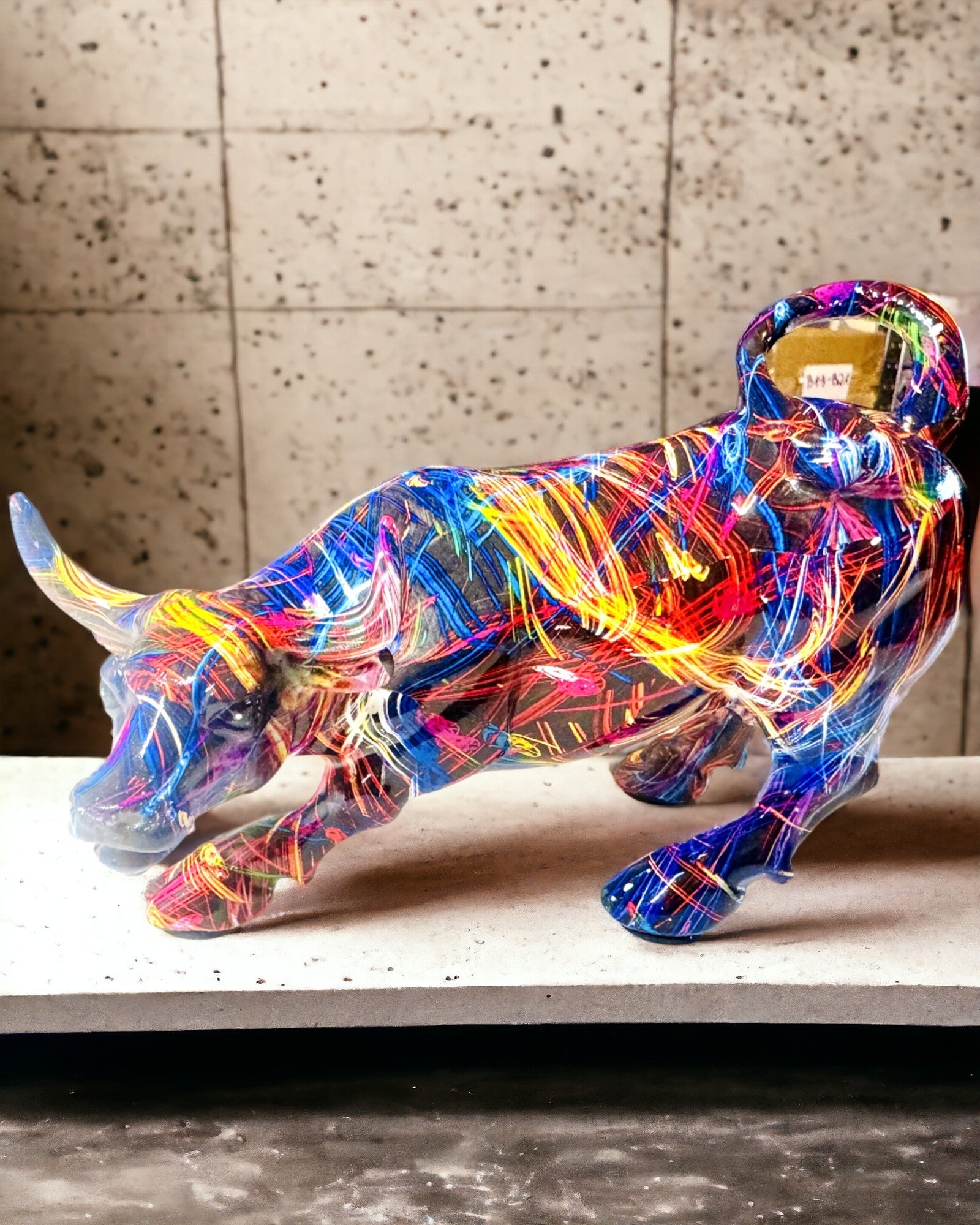 Escultura Toro Decorativo "BullArt" – Arte Único con Opción de Grabado - 4 variantes de color, para regalo personalizado