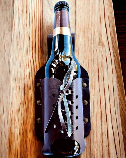 Funda de Cuero para Botella "LeatherCraft Elegance" - posibilidad de personalización