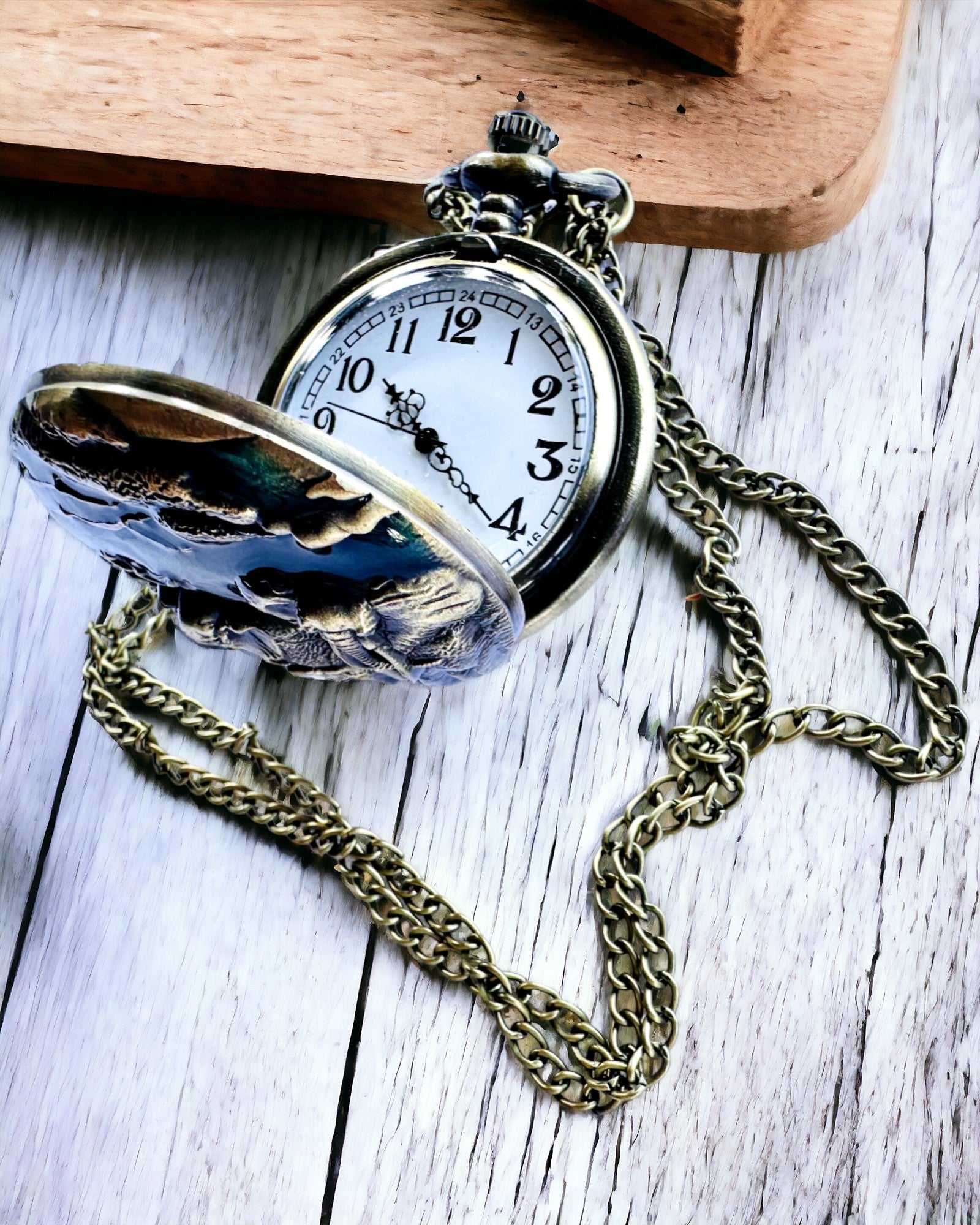 Reloj de bolsillo "Vintage Explorer" con posibilidad de grabado