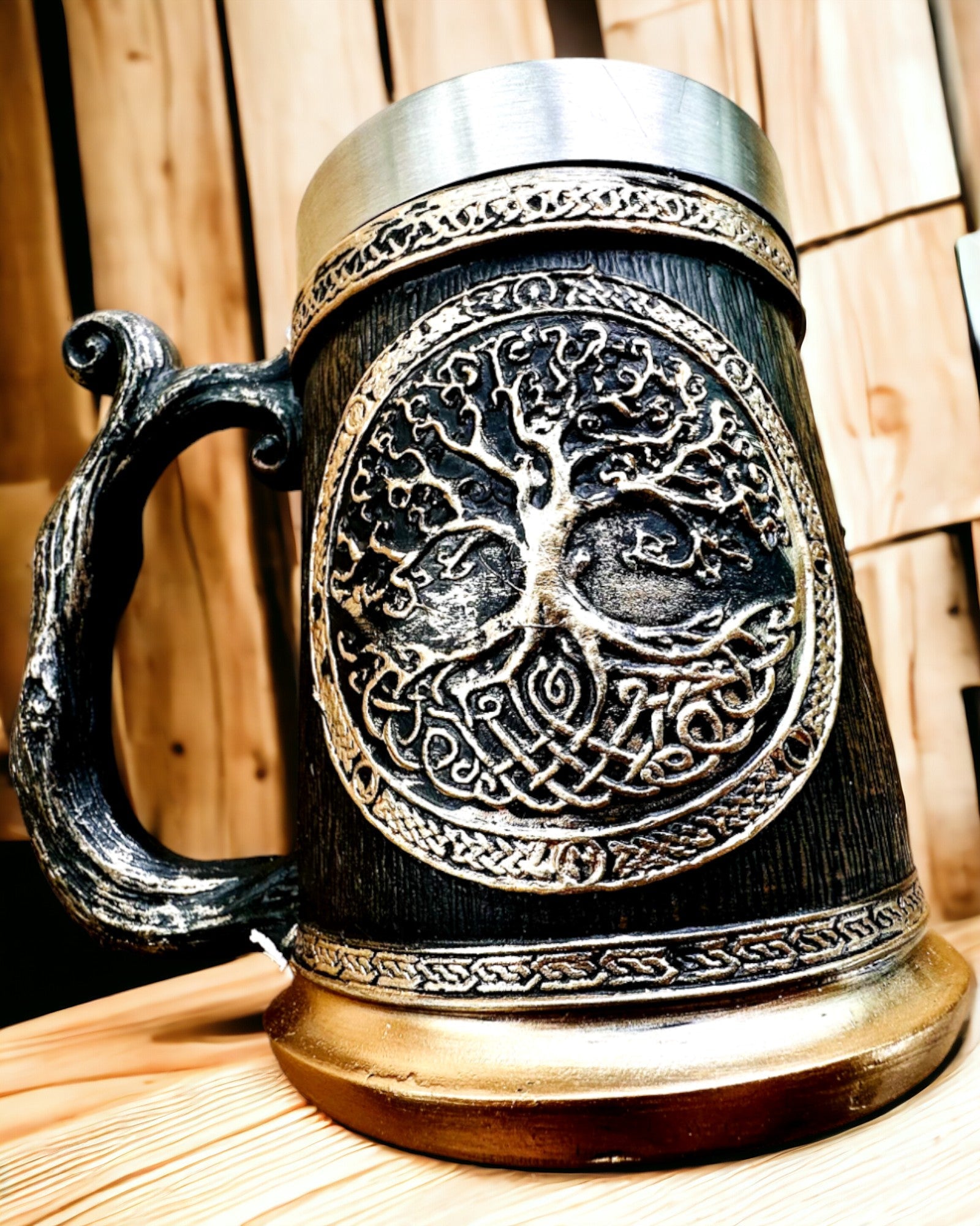 Taza Nórdica Árbol del Mundo - Ejecución Maestra, 600 ml, posibilidad de personalización con grabado