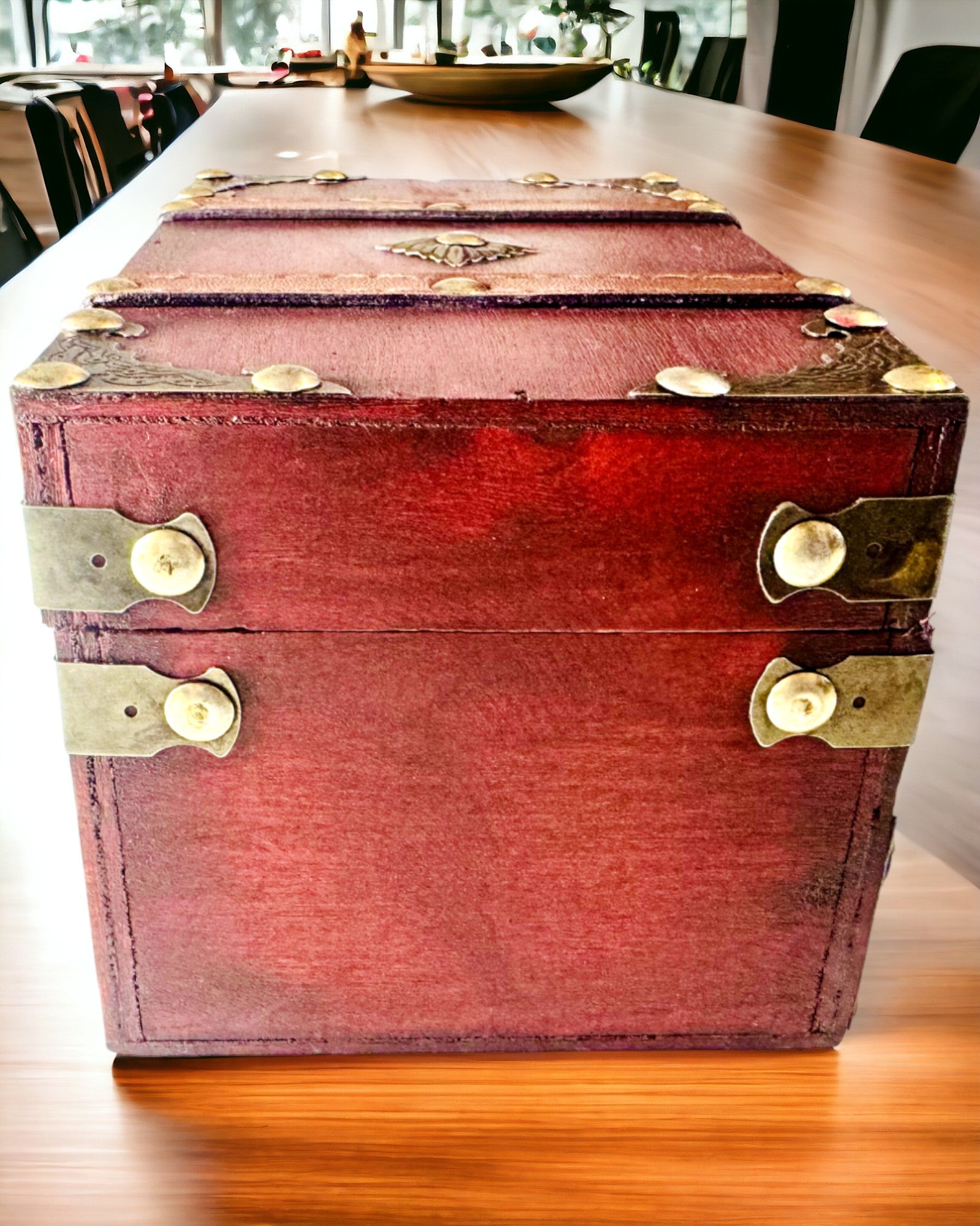 Caja de Madera 'Cofre Pirata del Tesoro' – Caja Vintage para Joyería y Baratijas