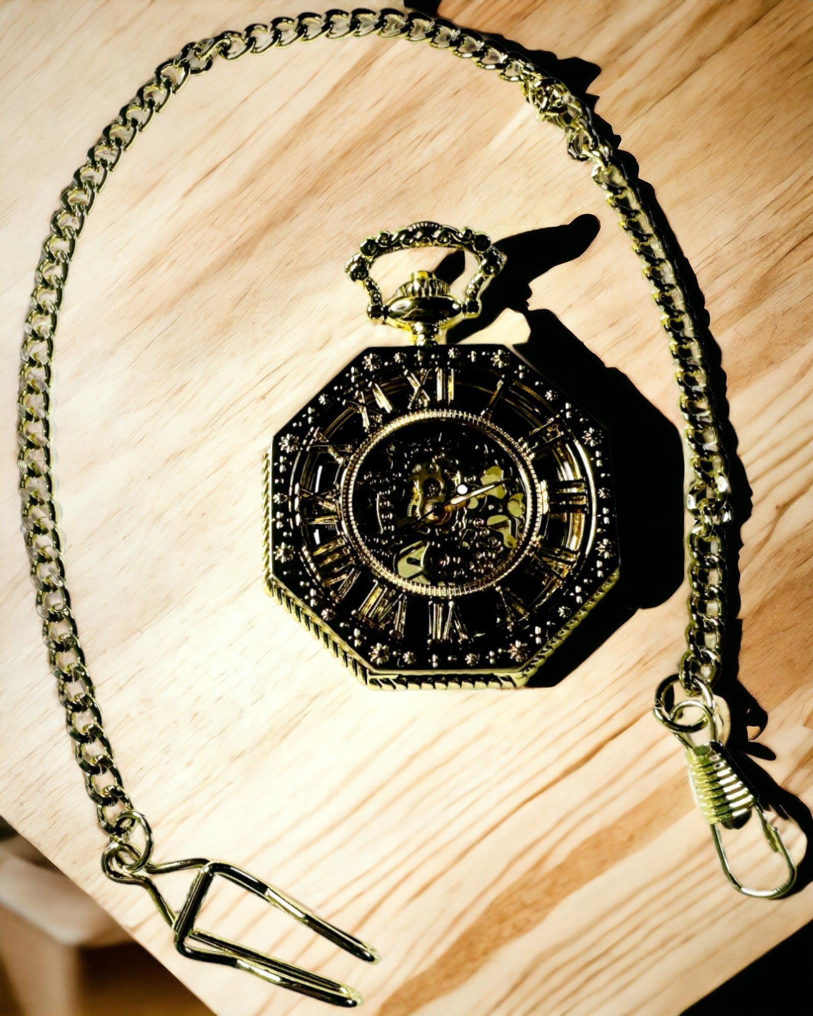 Reloj de Bolsillo Exclusivo en Estilo Steampunk con Mecanismo Visible en la Esfera - Elegancia Clásica