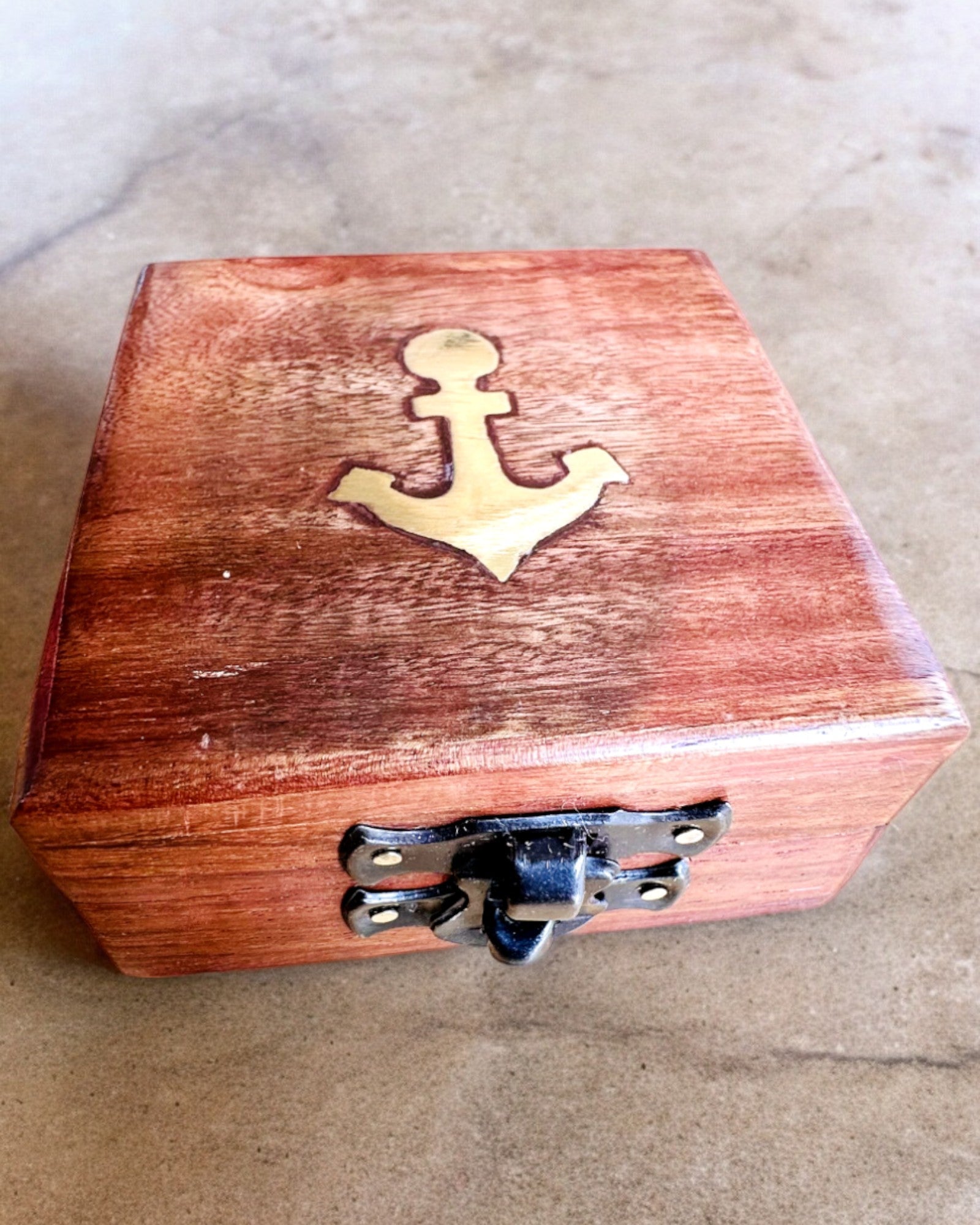 Caja de madera para brújula compacta "Maritime" - posibilidad de personalización con grabado